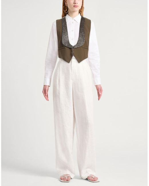 Weekend by Maxmara Black Joyroad By Lucy Hale Military Tailored Vest Polyester, Virgin Wool, Elastane