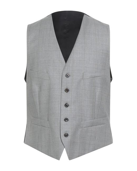 Brooks Brothers Gray Tailored Vest Wool for men