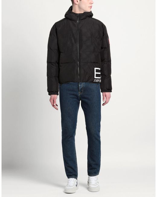 EA7 Black Puffers for men