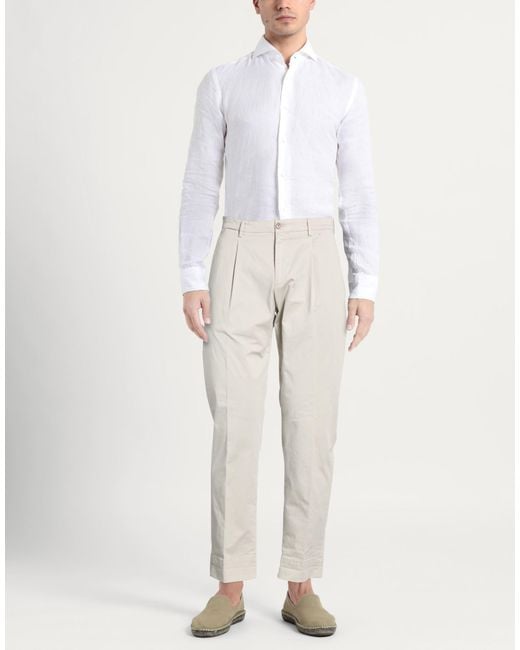 Briglia 1949 White Light Pants Cotton, Elastane for men