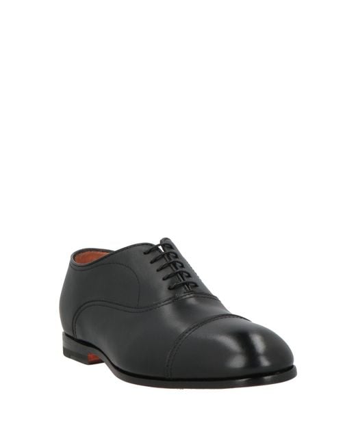 Stringate di Santoni in Black da Uomo