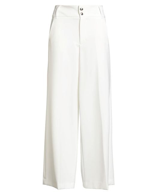 Liu Jo White Pants Polyester, Elastane