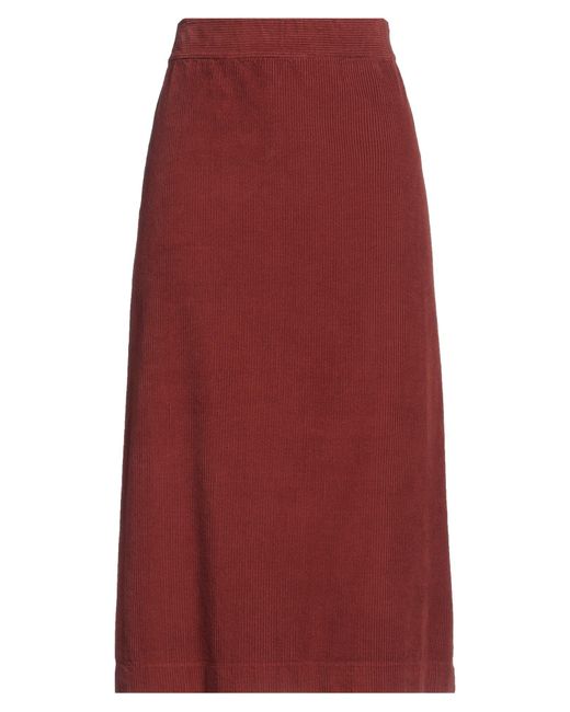 Pomandère Red Midi Skirt Cotton