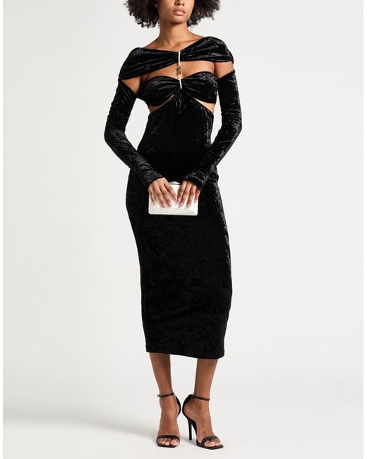 Versace Jeans Couture Black Midi Dress