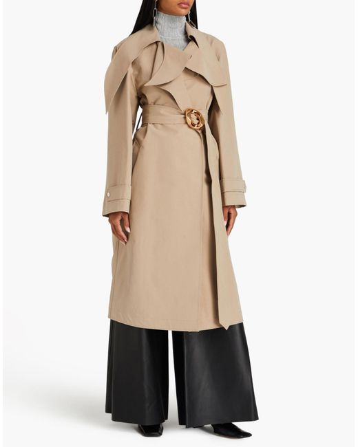 J.W. Anderson Natural Belted Cotton-blend Faille Trench Coat