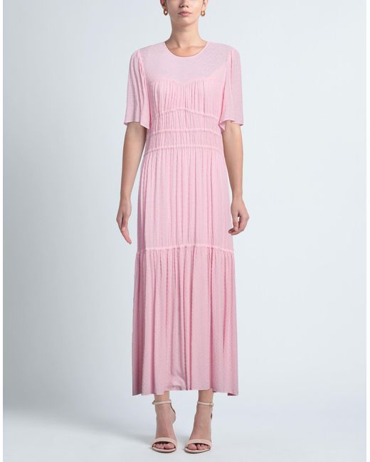 Baum und Pferdgarten Pink Maxi-Kleid