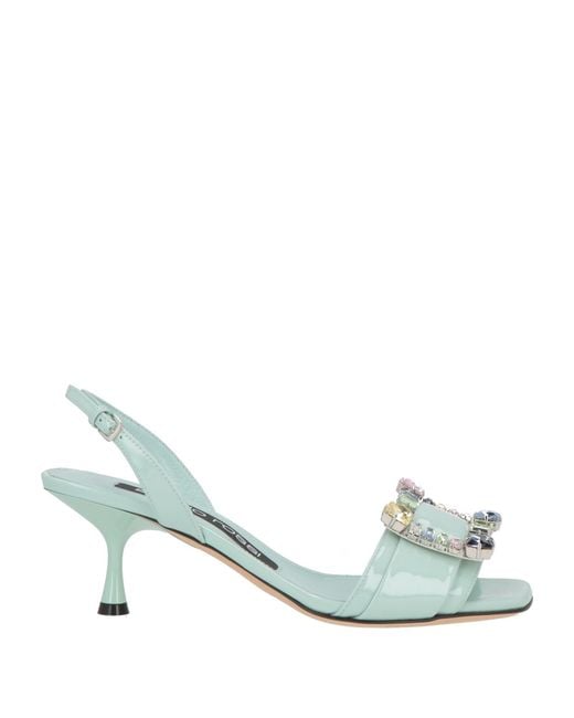 Sergio Rossi Green Sky Sandals Leather