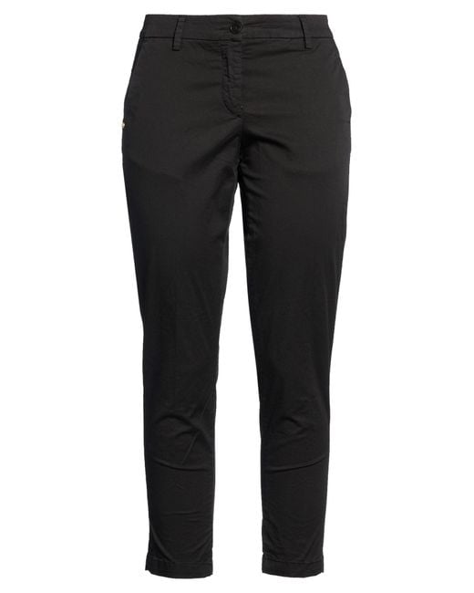 White Sand Black Pants Cotton, Elastane
