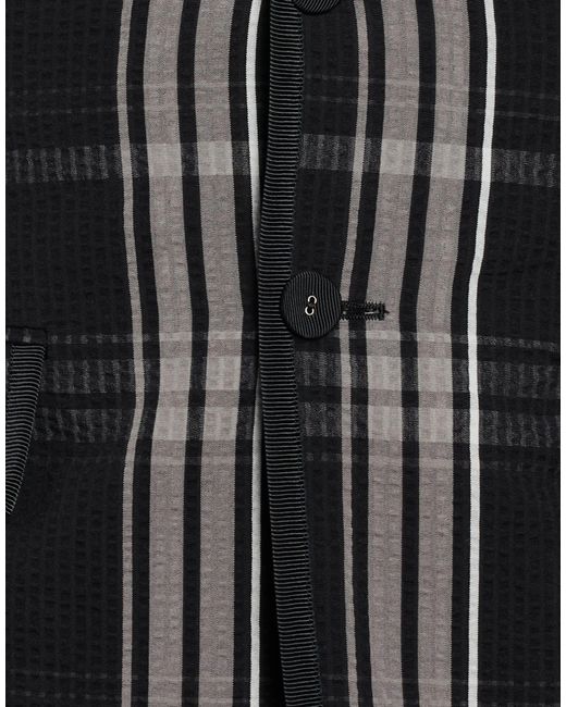 Thom Browne Black Blazer Cotton, Polyester for men