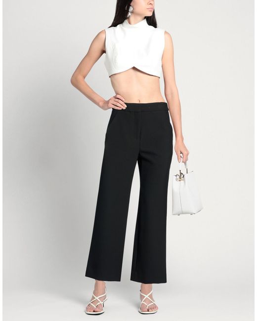 Veronica Beard Black Pants Polyester, Viscose, Cotton, Elastane