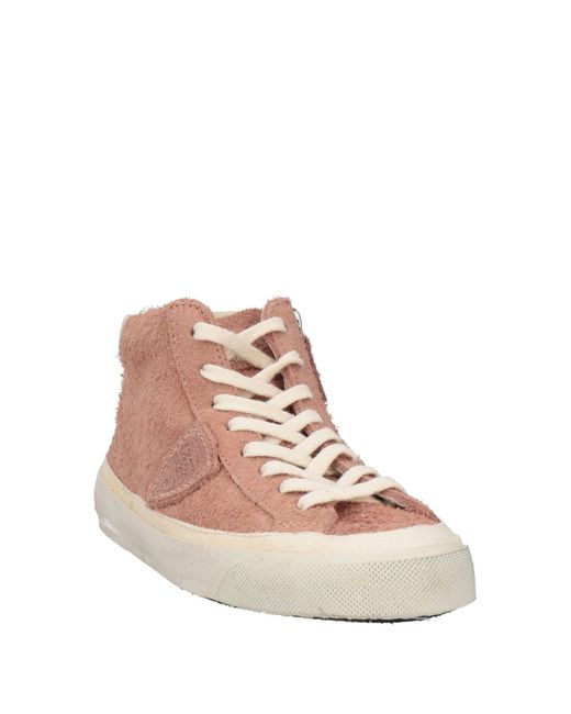 Philippe Model Pink Pastel Sneakers Leather, Textile Fibers
