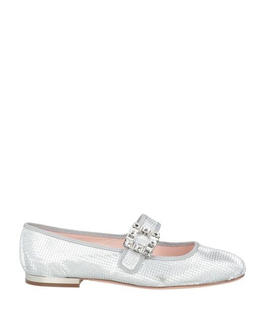 Roger Vivier White Ballet Flats