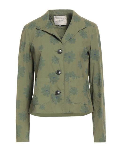 ALESSIA SANTI Green Military Blazer Cotton