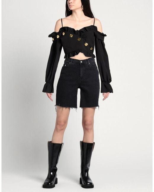 Violante Nessi Black Top Polyester, Elastane