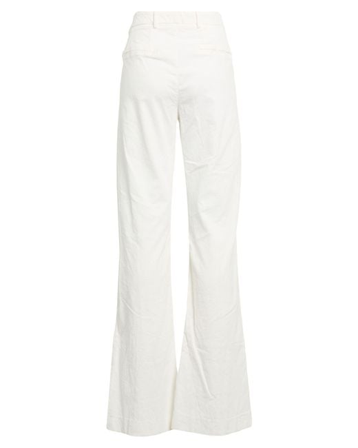 Dondup White Pants Cotton, Lyocell, Elastane