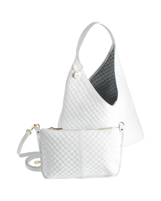 Laura Di Maggio White Handbag Leather