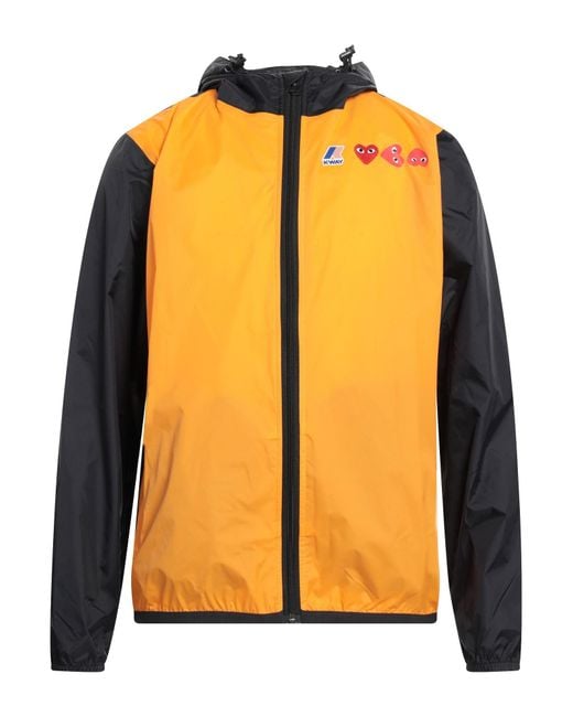 COMME DES GARCONS PLAY X K WAY Jacket in Orange for Men Lyst UK