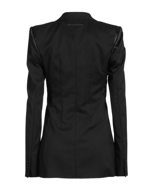 MM6 by Maison Martin Margiela Black Blazer Polyester, Viscose, Elastane