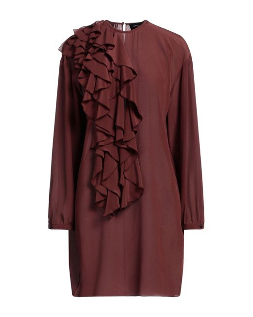 Rochas Purple Cocoa Mini Dress Polyester