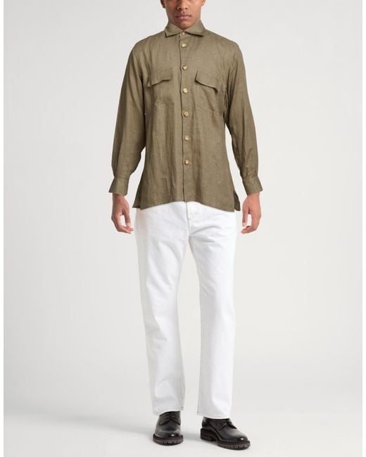Kiton Green Shirt for men