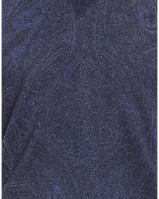 Etro Blue Sweater Wool for men