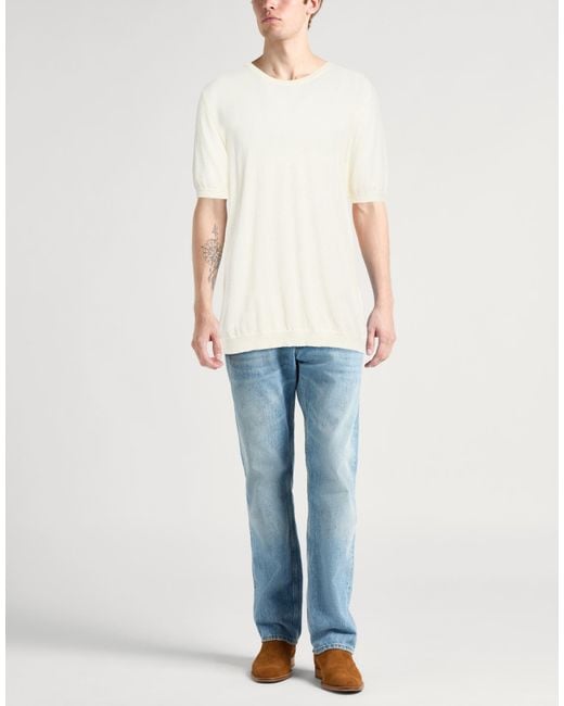 Pullover di Roberto Collina in White da Uomo