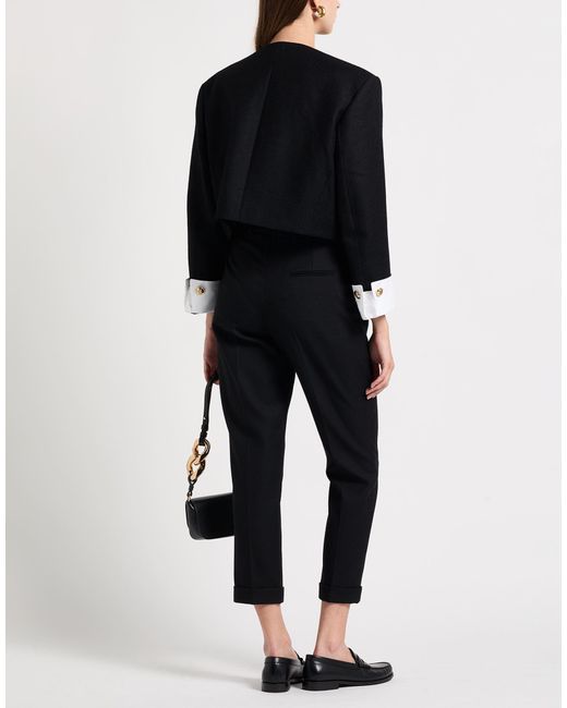 Sandro Black Jacket Wool, Cotton, Viscose