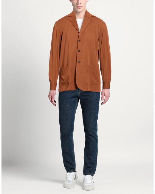 Doppiaa Brown Jacket Polyester, Modal, Polyurethane for men