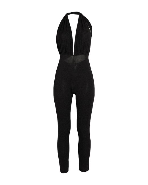 4giveness Black Jumpsuit Viscose, Polyester, Polyamide, Elastane