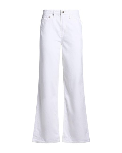 Rag & Bone White Pants Cotton, Lyocell