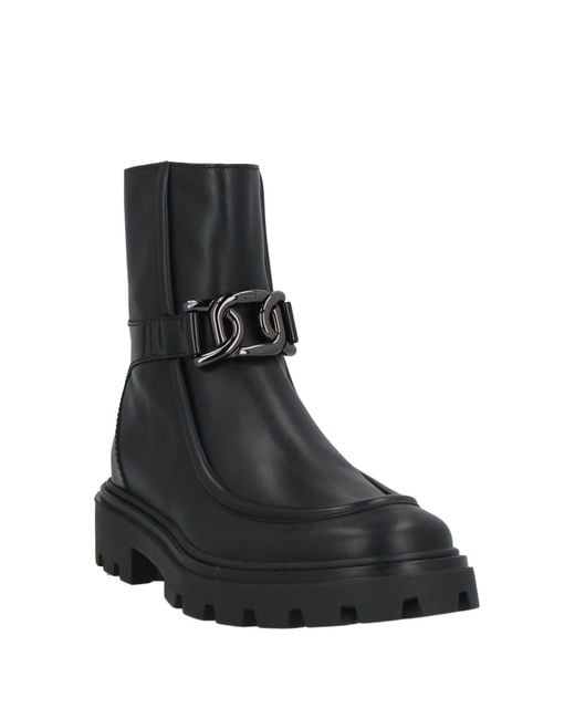 Tod's Black Ankle Boots Leather