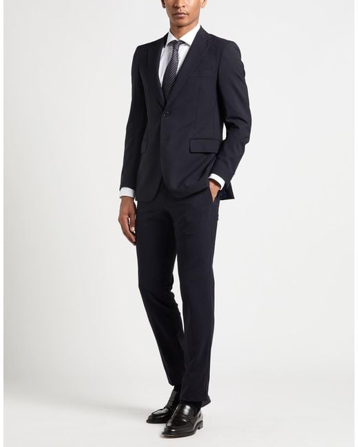 Tombolini Blue Suit Virgin Wool, Elastane for men