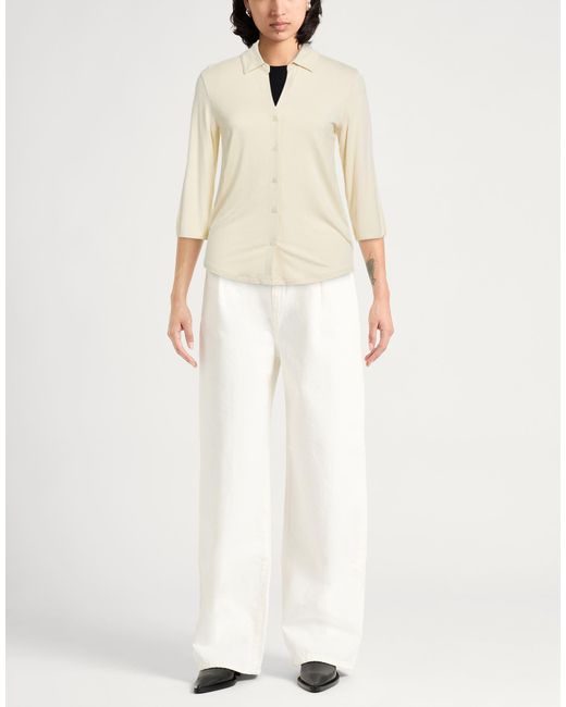 Majestic Filatures White Cardigan Viscose, Elastane