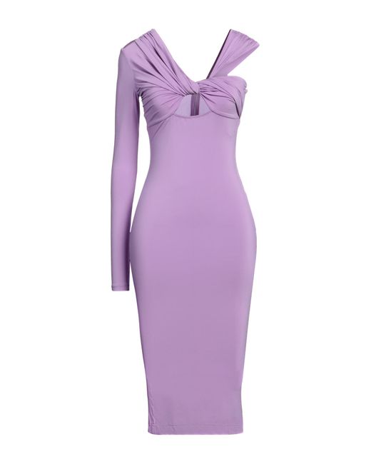 Nensi Dojaka Purple Midi Dress