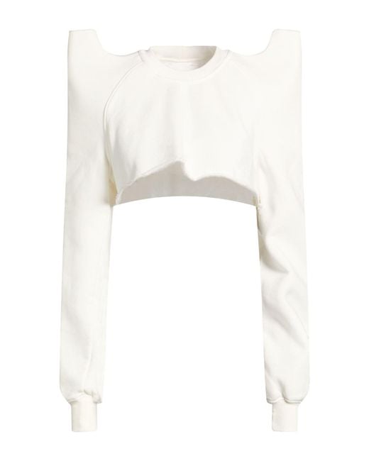 Rick Owens White Sweatshirt