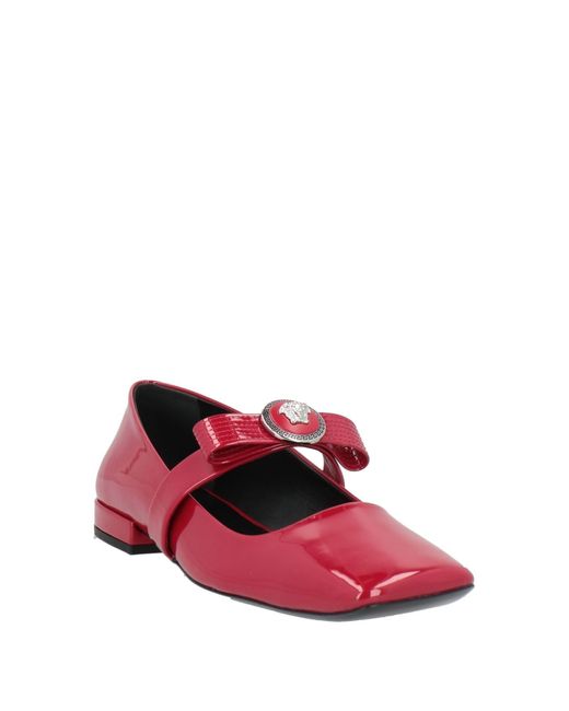 Versace Red Ballet Flats