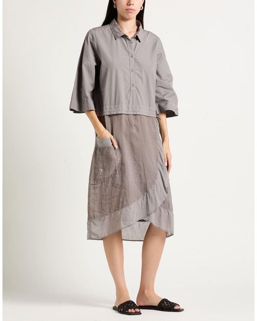 European Culture Gray Midi Dress