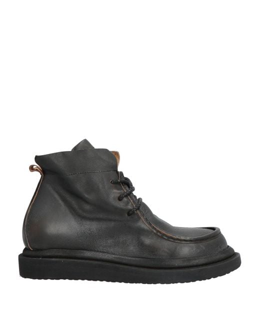 Moma Black Ankle Boots Leather