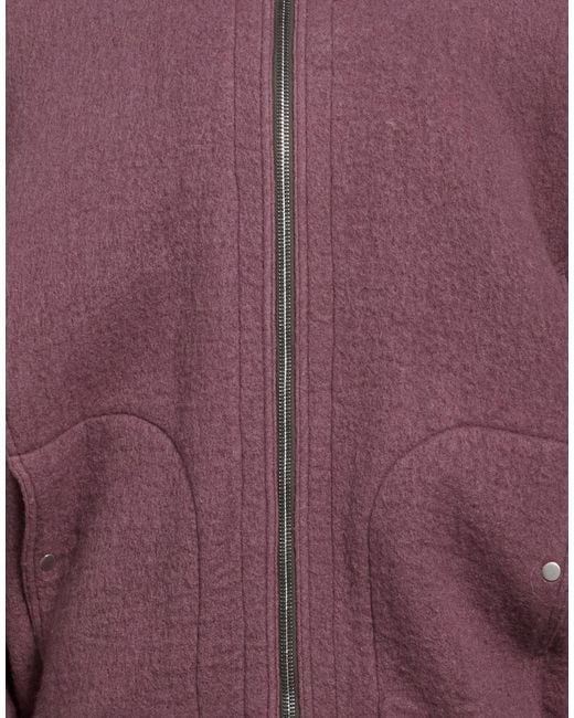 Rick Owens Purple Jacket Virgin Wool for men