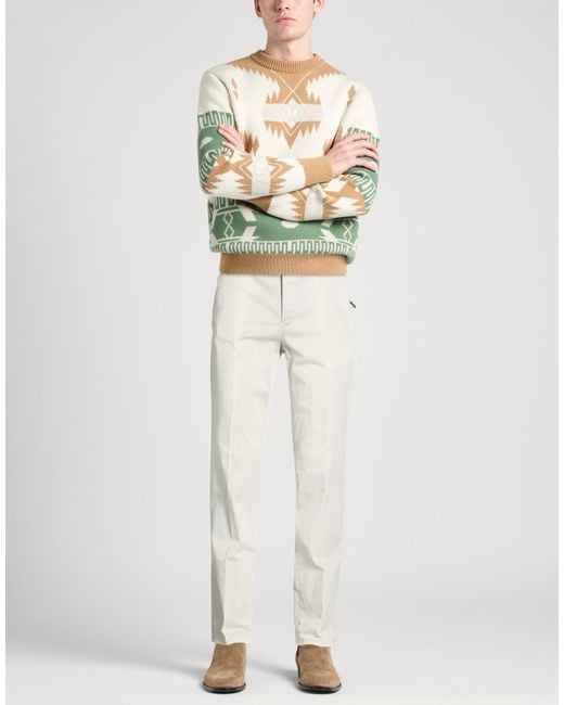 Incotex White Pants Cotton, Elastane for men