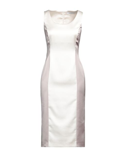 LUCKYLU  Milano White Midi Dress