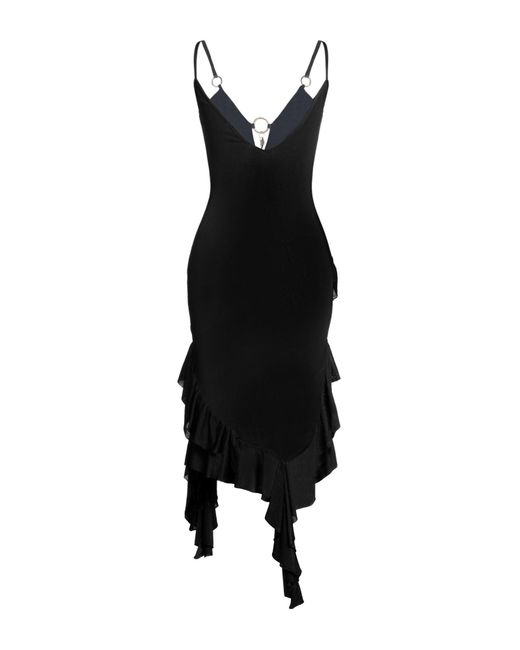 Roberto Cavalli Black Midi Dress