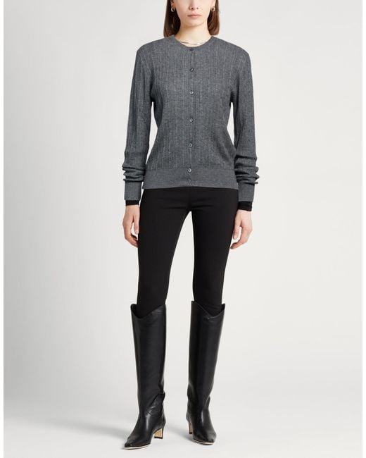 Agnona Blue Cardigan Cashmere, Silk