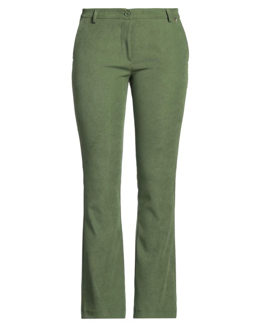 Gai Mattiolo Green Pants Polyester, Elastane