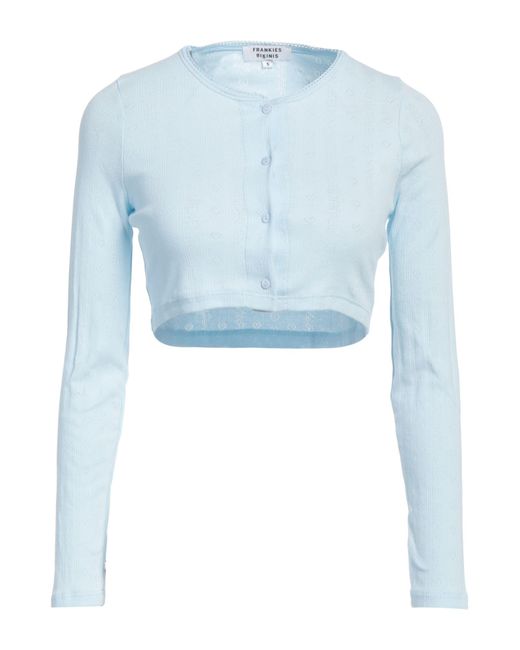 GIGI HADID x FRANKIES BIKINIS Blue Strickjacke