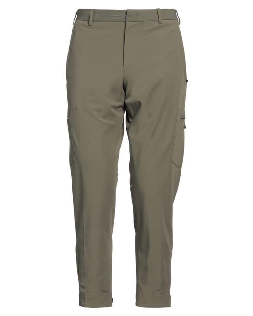 PT Torino Gray Military Pants Cotton, Polyamide, Elastane for men