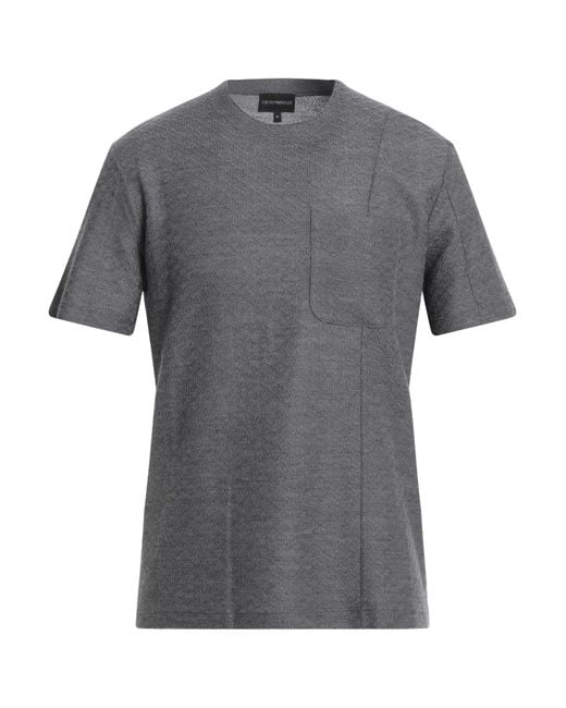 Emporio Armani Gray Sweater Wool, Silk, Cashmere for men
