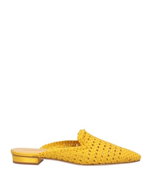 Giannico Yellow Mules & Clogs