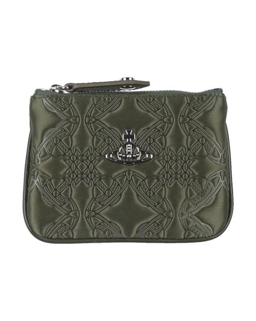 Vivienne Westwood Green Military Coin Purse Textile Fibers