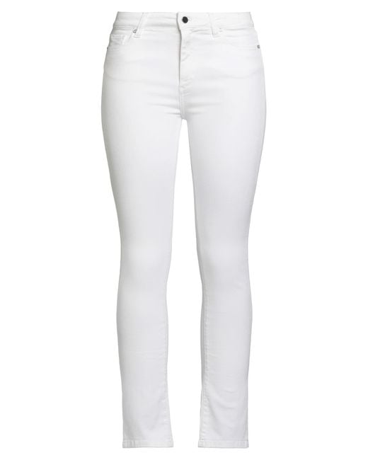 Kiton White Jeans Cotton, Elastane